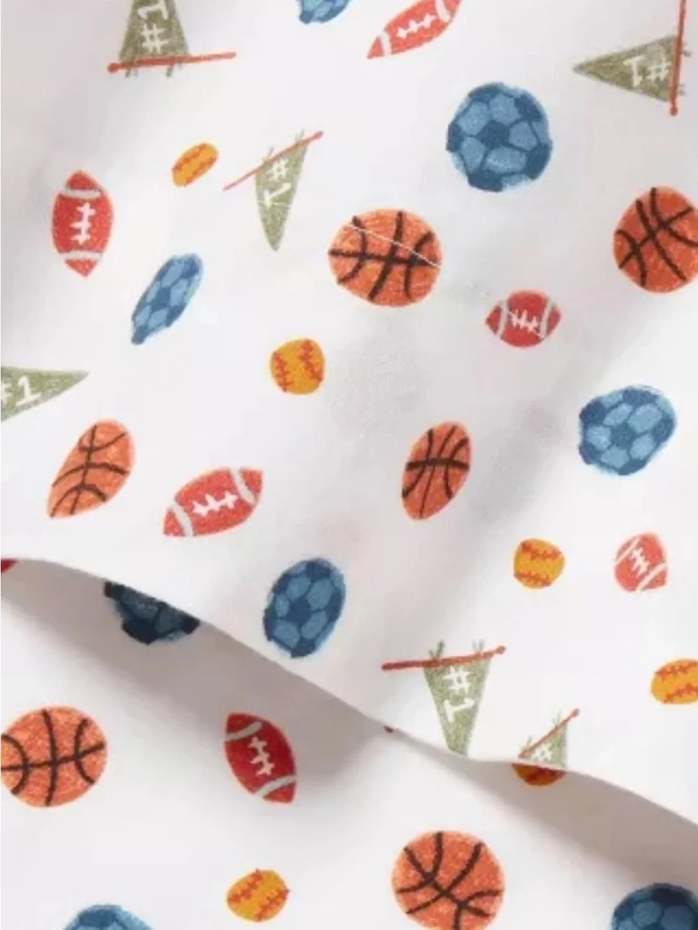 TWIN  Sports ~ 3Pc Sheet Set Sports Balls ~ Deep Fitted Breathable, 100% Cotton